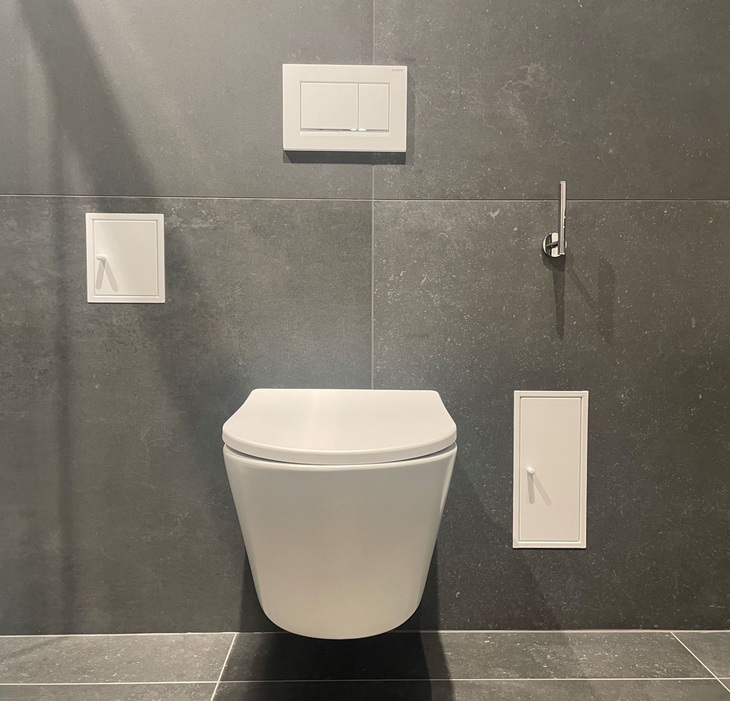 Toilet in moderne betonlook uitvoering