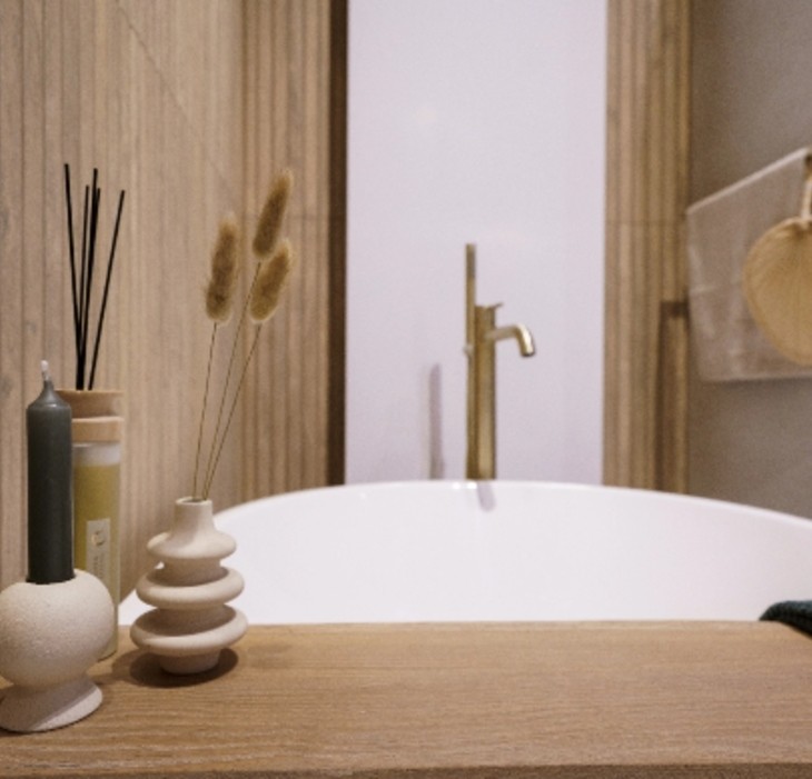 Japandi badkamer detail